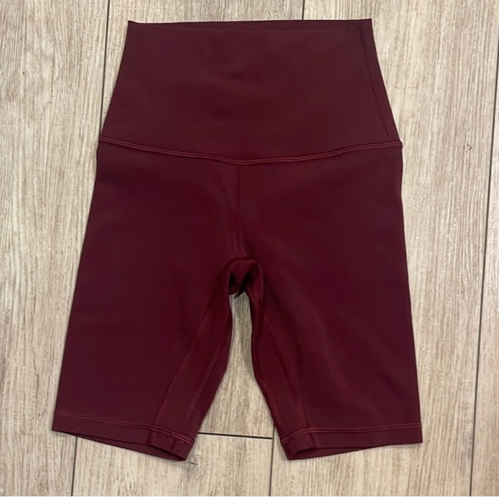 Lululemon Align Super High Rise Biker Short Burgundy